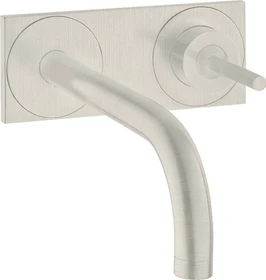 Hansgrohe Axor Uno Waschbeckenarmatur mit Platte 165mm edelstahloptik