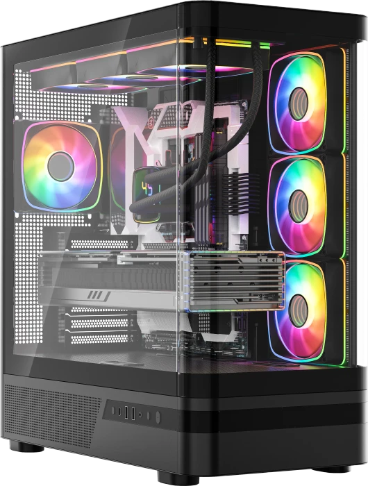Modecom Volcano AQ100 ARGB Black, Glasfenster