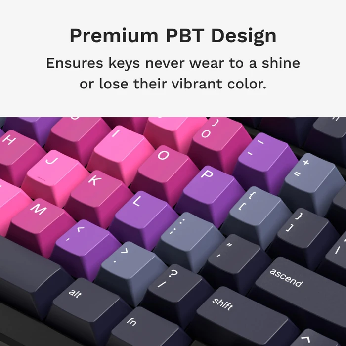 Glorious GPBT Gradient V2 Keycaps, Kunststoff (PBT), Afterparty, mehrfarbig, 135 Tasten, ANSI-US