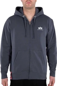 Alpha Industries Basic Zip SL Hoodie grau/schwarz (Herren)