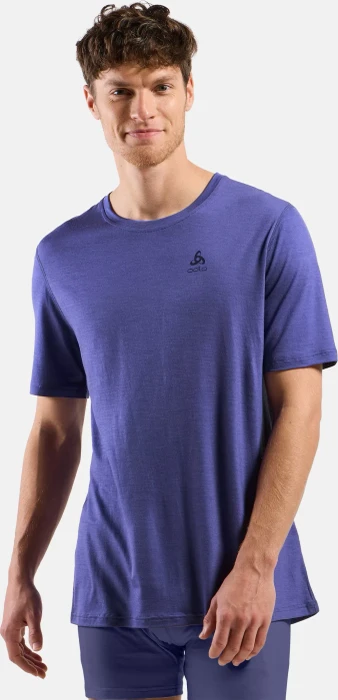 Odlo Natural Merino 160 Baselayer Funktionsshirt kurzarm skipper blue (Herren)