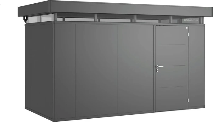 Biohort CasaNova 4x2 Gerätehaus Türanschlag rechts dunkelgrau-metallic