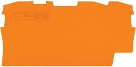 Wago Abschluss- und Zwischenplatte; 1 mm dick orange