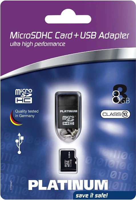 BestMedia Platinum R20 8GB USB-Kit, Class 10