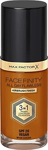 Max Factor Facefinity All Day Flawless Foundation W100 cocoa LSF20, 30ml