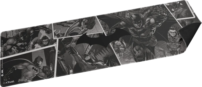 Trust Gaming GXT 758BM XXL Gaming-Mauspad, 930x300mm, Batman Edition, Motiv schwarz/weiß