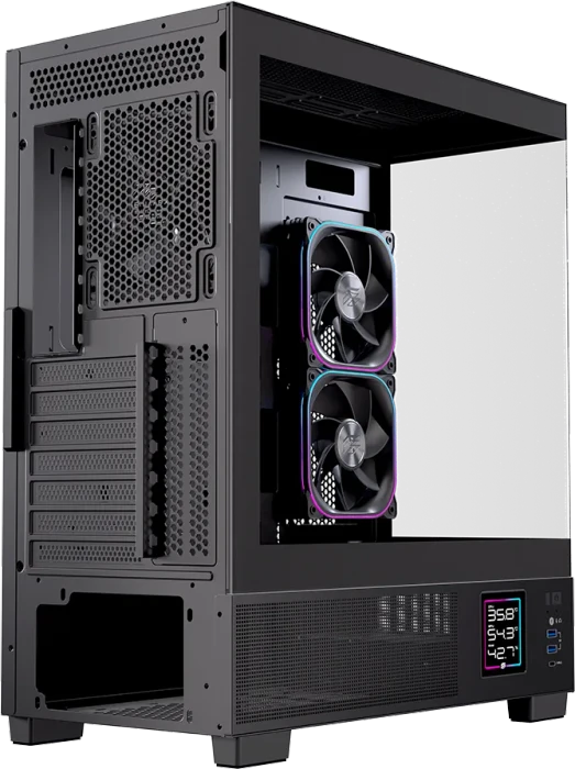 Einarex Prisma S501D RGB Black, schwarz, Glasfenster