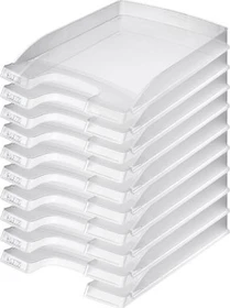Leitz Plus Briefablage flach, A4, transparent, 10er-Pack