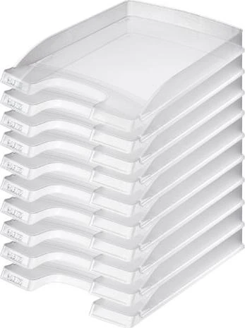Leitz Plus Briefablage flach, A4, transparent, 10er-Pack