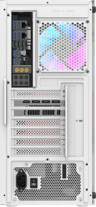 DarkFlash DK100 White, Glasfenster