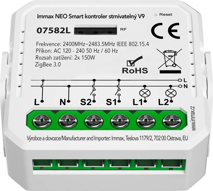 Immax Neo Smart Controller V9 2-fach, Dimmaktor