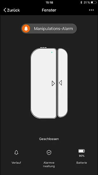 Luminea XMD-102.app Tür- und Fensteralarm, Schließ-/Öffnungssensor