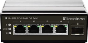 LevelOne IGU Industrial Railmount Gigabit Switch, 4x RJ-45, 1x SFP (IGU-0501 / 55053207)