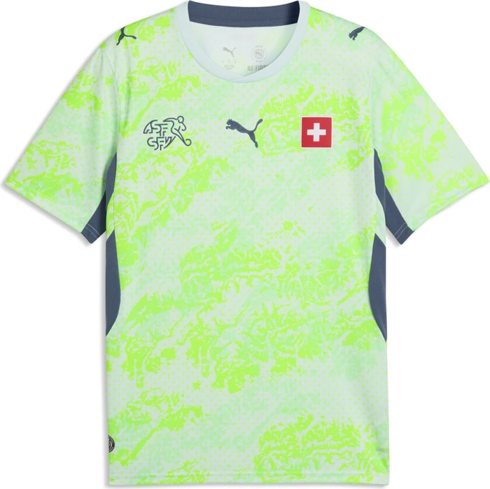 Puma FIFA WM 2026 Schweiz Auswärtstrikot kurzarm sea glass/dark indigo (Herren)