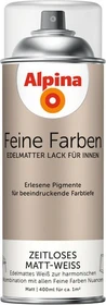 Alpina Farben Feine Farben Sprühlack innen Matt-weiß edelmatt, 400ml