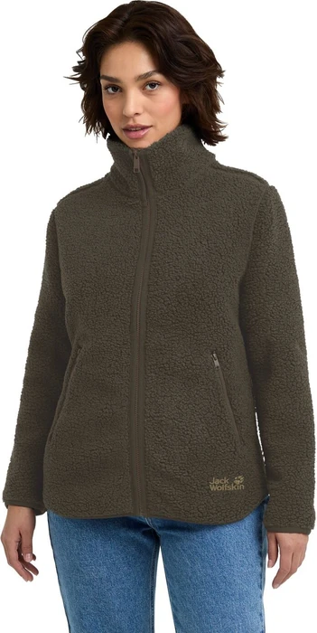 Jack Wolfskin High Curl Fleece Jacke obsidian moss (Damen)