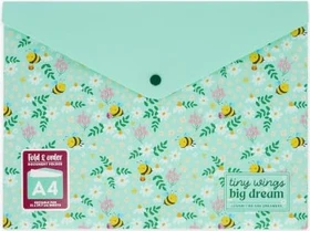 Legami Fold & Order Dokumentenmappe, 1 Fach, A4, quer, Bee