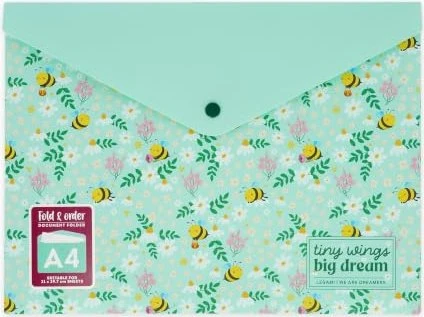 Legami Fold & Order Dokumentenmappe, 1 Fach, A4, quer, Bee