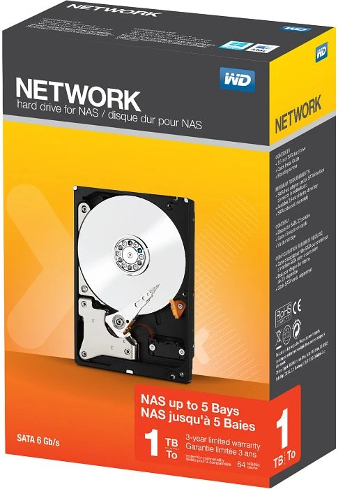 Western Digital WD Red NAS 1TB, 24/7, 512e / 3.5" / SATA 6Gb/s, retail