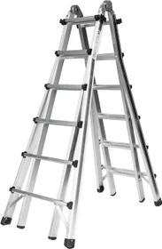 Günzburger Steigtechnik Alu 4-tlg. Teleskop-Mehrzweckleiter, 4x 6 Stufen