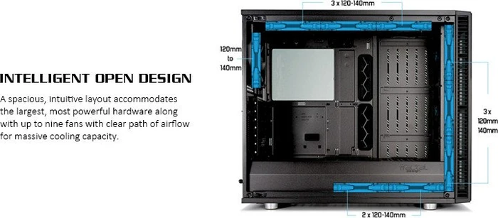 Fractal Design Define S2 Vision Blackout, Glasfenster