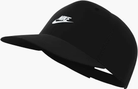 Nike Club unstrukturierte Futura Wash Kappe schwarz/weiß