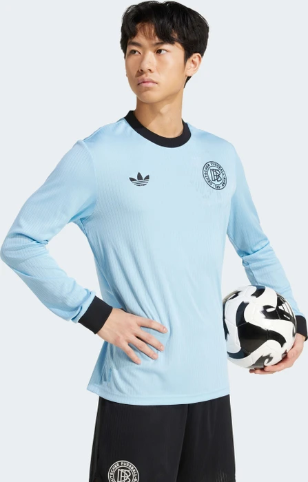 adidas Deutschland Anniversary Trikot langarm clear blue/black (Herren)