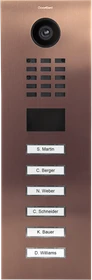 DoorBird D2106V IP Video Türstation Bronze, 6 Ruftasten, Edelstahl V2A, gebürstet