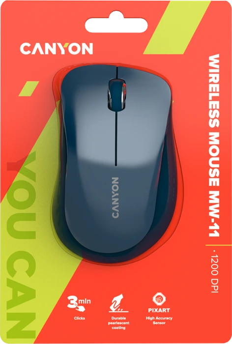 Canyon MW-11 Wireless Mouse Indigo blau, USB