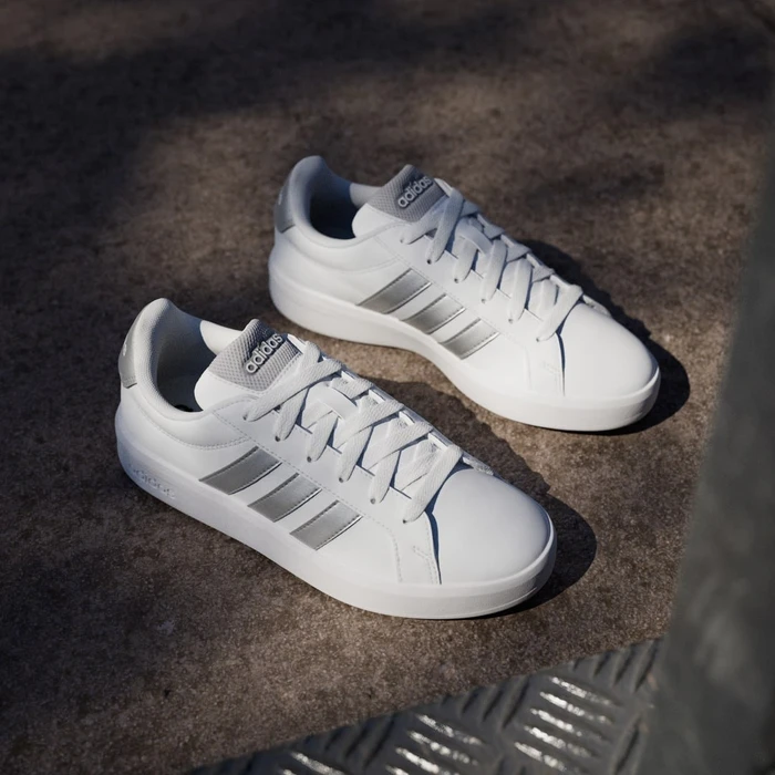 adidas Grand Court 3.0 cloud white/silver metallic (Junior)