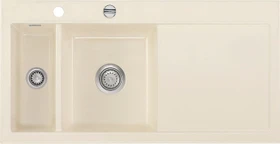 systemceram Mera 100 F Einbau Becken links mit Ablauffernbedienung magnolie