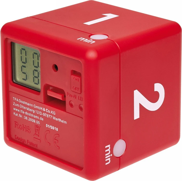 TFA Timer Cube Timer Rot digital (38.2039.05)
