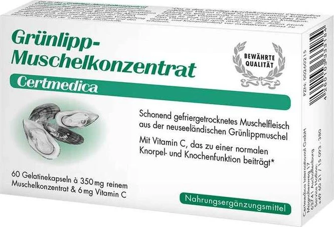 Certmedica Grünlipp-Muschelkonzentrat Kapseln, 60 Stück