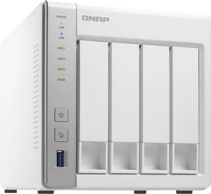 QNAP Turbo Station TS-431, 512MB RAM, 2x RJ-45 1000Base-T, 3x USB-A 3.0