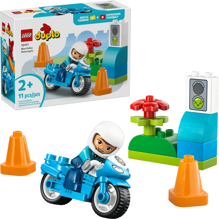 LEGO DUPLO - Blaues Polizeimotorrad