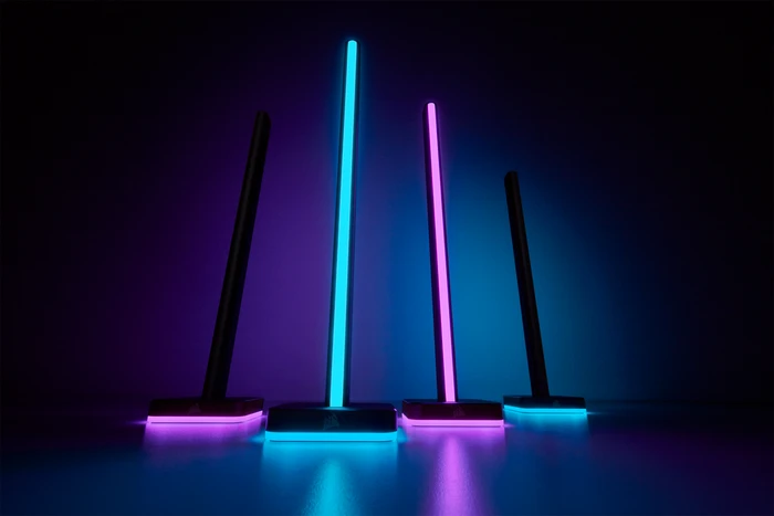Corsair iCUE LT100 Smart Lighting Towers Starter Kit, RGB-Beleuchtungsset, 2er-Pack, schwarz