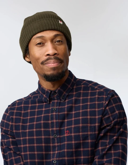 Fjällräven Övik Flannel Hemd langarm dark navy (Herren)