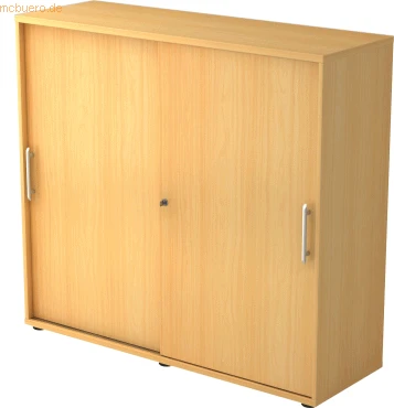 Hammerbacher Schiebetürenschrank 3OH V1753S, Relinggriff, buche, Aktenschrank