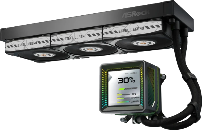 ASRock Steel Legend Dark 360 LCD