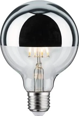 Paulmann Modern Classic Edition LED Globe E27 6.5W/827 warmweiß Kopfspiegel silber
