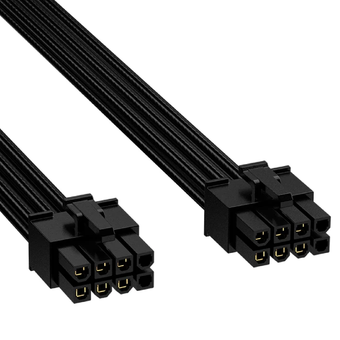 Antec 12VHPWR Cable for High Current Gamer HCG Series, 600W PCIe 5.0 12VHPWR, 2x 8-Pin PCIe Stecker auf 16-Pin PCIe 5.0 12VHPWR Stecker, Adapterkabel, schwarz