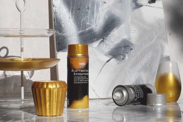 Kreul Sprühfarbe Blattmetall-Effekt, gold, 400ml (994400) – Bild 3 von 4