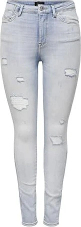 ONLY Skinny High Forever Jeans light blue/bleached denim (Damen)