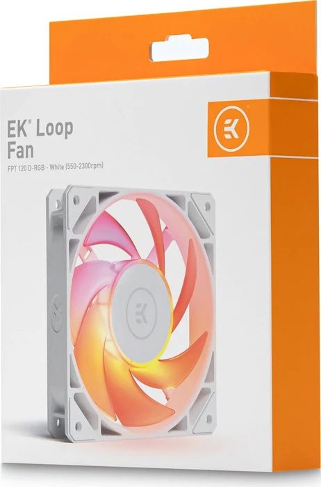 EK Water Blocks EK-Loop Fan FPT 120 D-RGB, White, 550-2300rpm, LED-Steuerung, 120mm