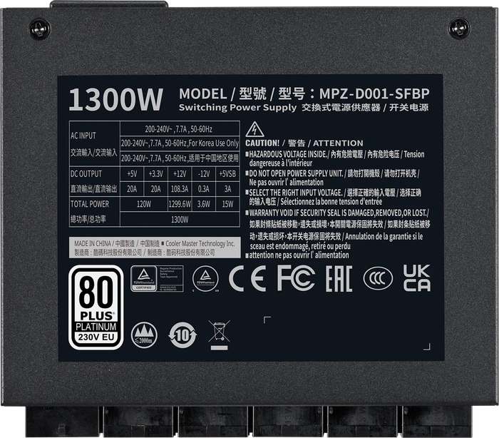 Cooler Master V-Series SFX Platinum V1300 1300W, ATX 3.0
