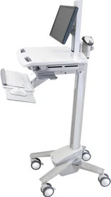 Ergotron StyleView SV40 Visitenwagen elektrisch höhenverstellbarer mobiler Arbeitsplatz 57x50cm weiß/grau
