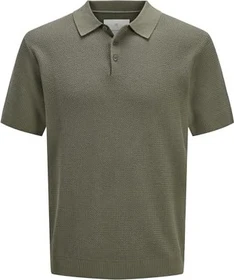 Jack & Jones Cooper Knit Poloshirt kurzarm tea leaf (Herren)