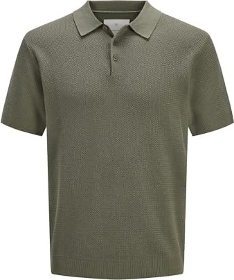 Jack & Jones Cooper Knit Poloshirt kurzarm tea leaf (Herren)