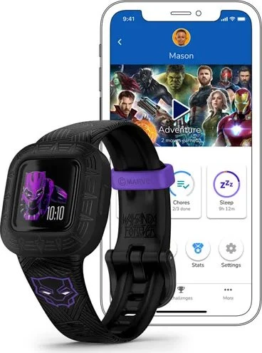 Garmin vivofit jr. 3 Marvel Black Panther Special Edition Aktivitäts-Tracker schwarz
