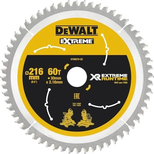 DeWalt DT99570 Extreme Runtime Kreissägeblatt 60Z, 216x1.6x30mm, 1 Stück
